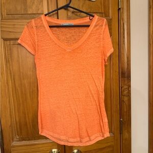 Maurices Bright Orange V-Neck Short Sleeve Tee
